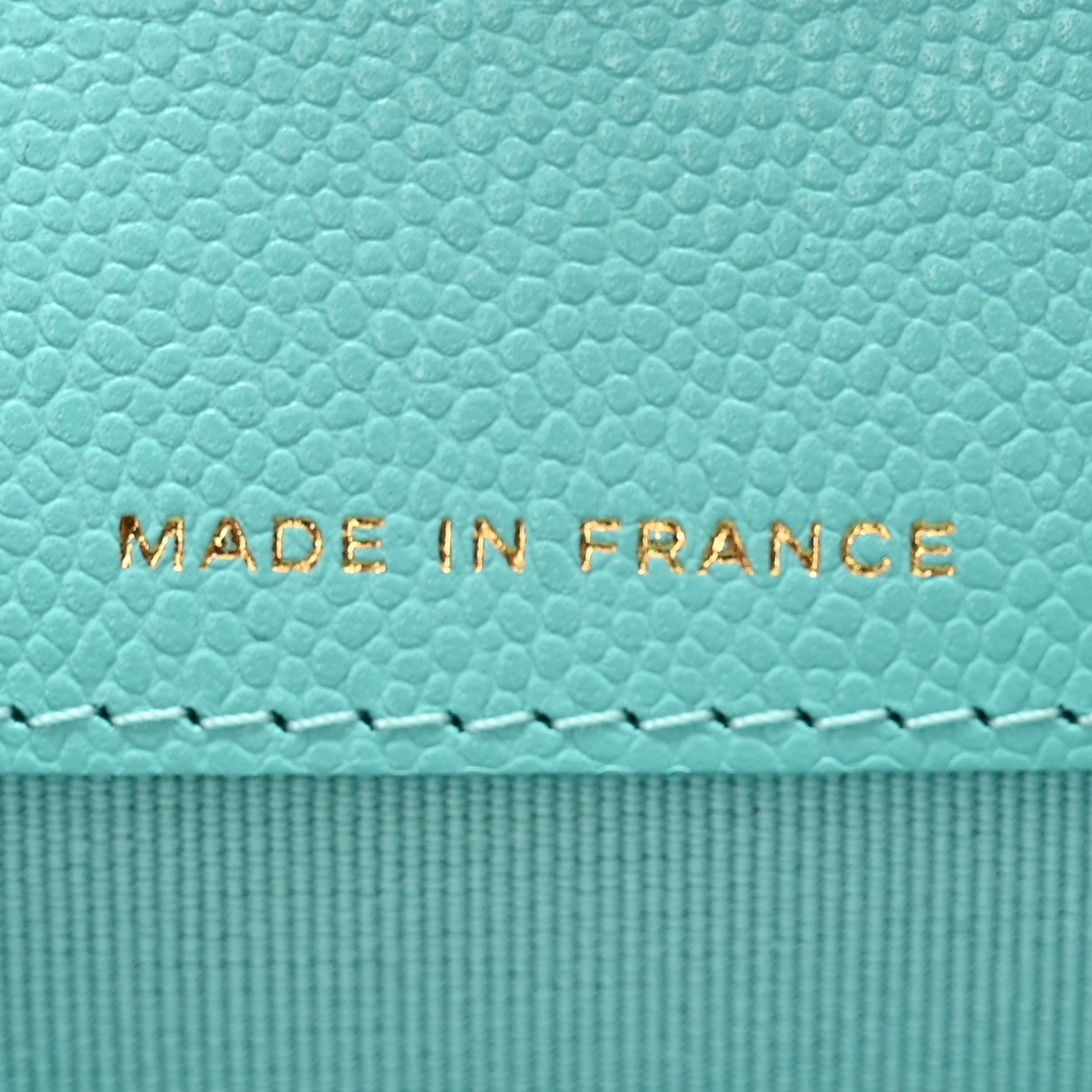 Chanel Caviar Quilted Flap Card Holder Wallet Turquoise 7 of 11