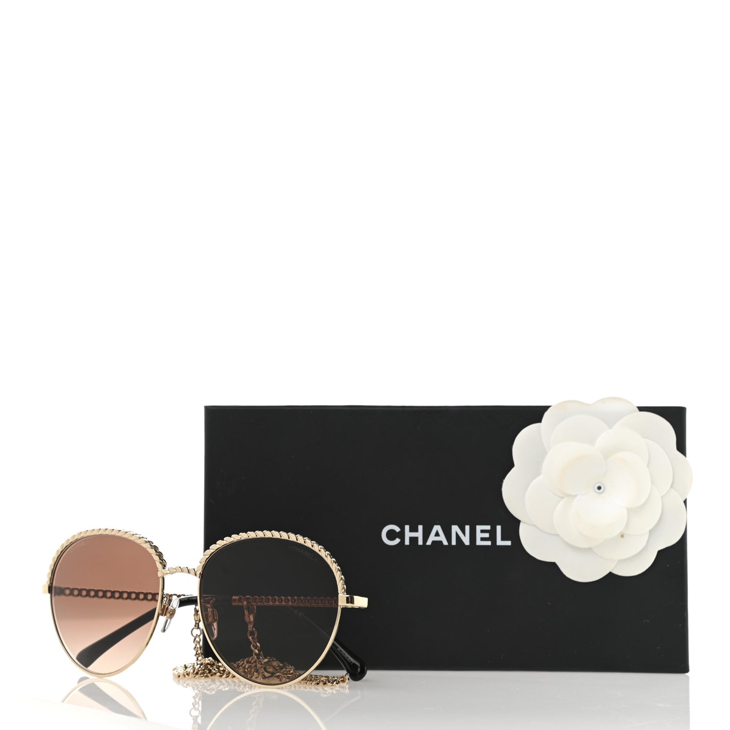 Chain Pantos Sunglasses 4242 Gold Brown