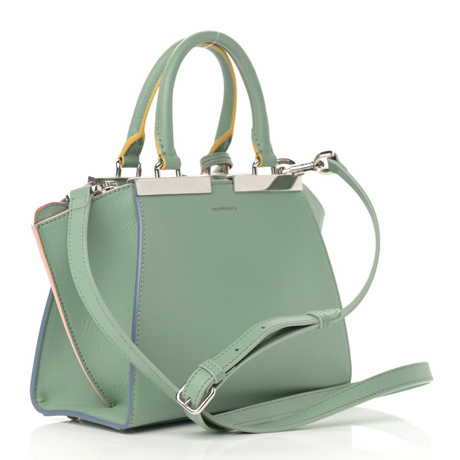 Fendi Vitello Dolce Mini 3jours Tote Menta 2 of 12