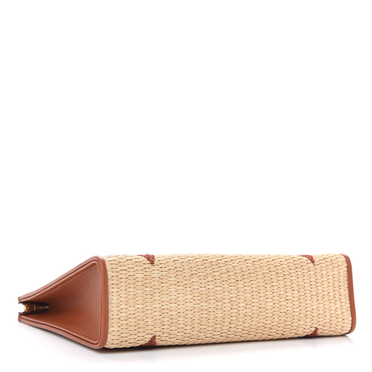 Raffia Monogram Giant Toiletry Pouch 26 Tan