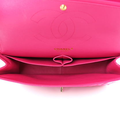 Chanel Lambskin Quilted Jumbo Double Flap Dark Pink 5 of 12