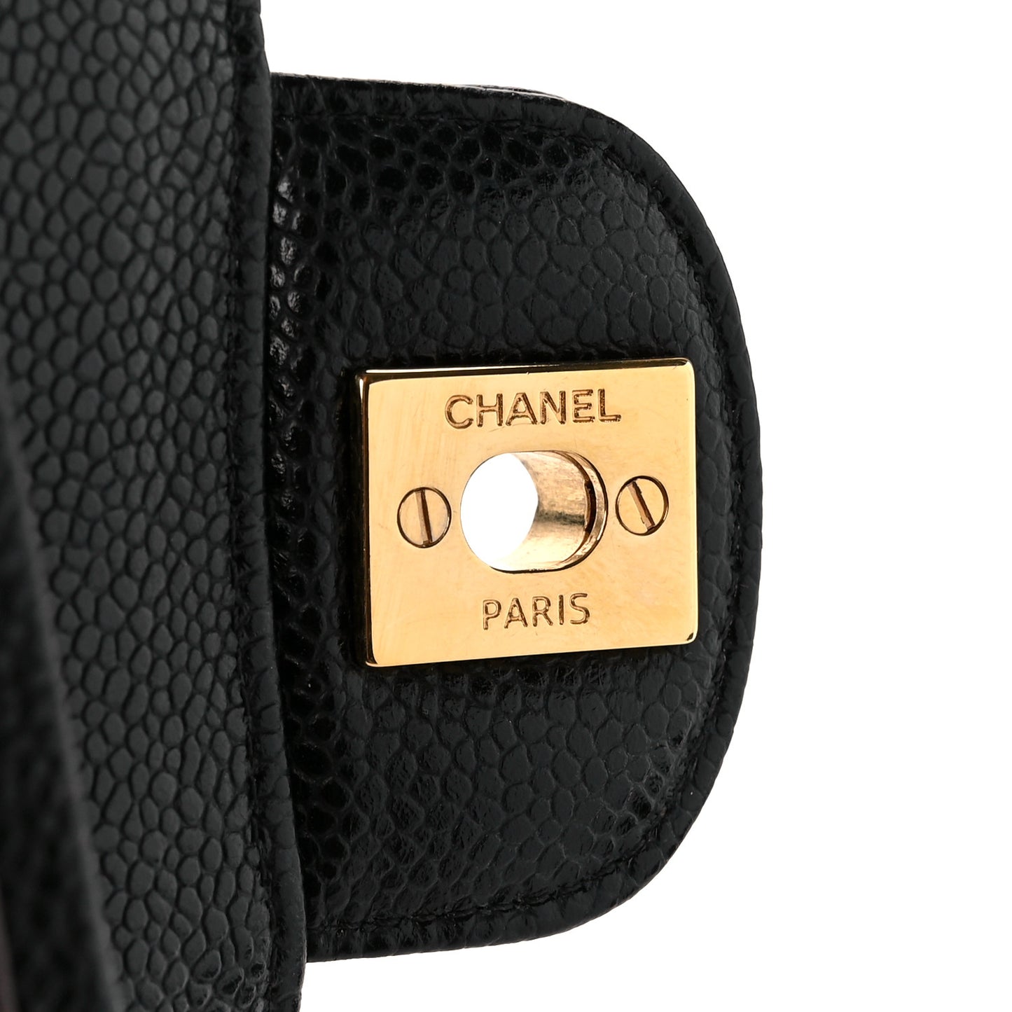 Caviar Quilted Small Double Flap Black