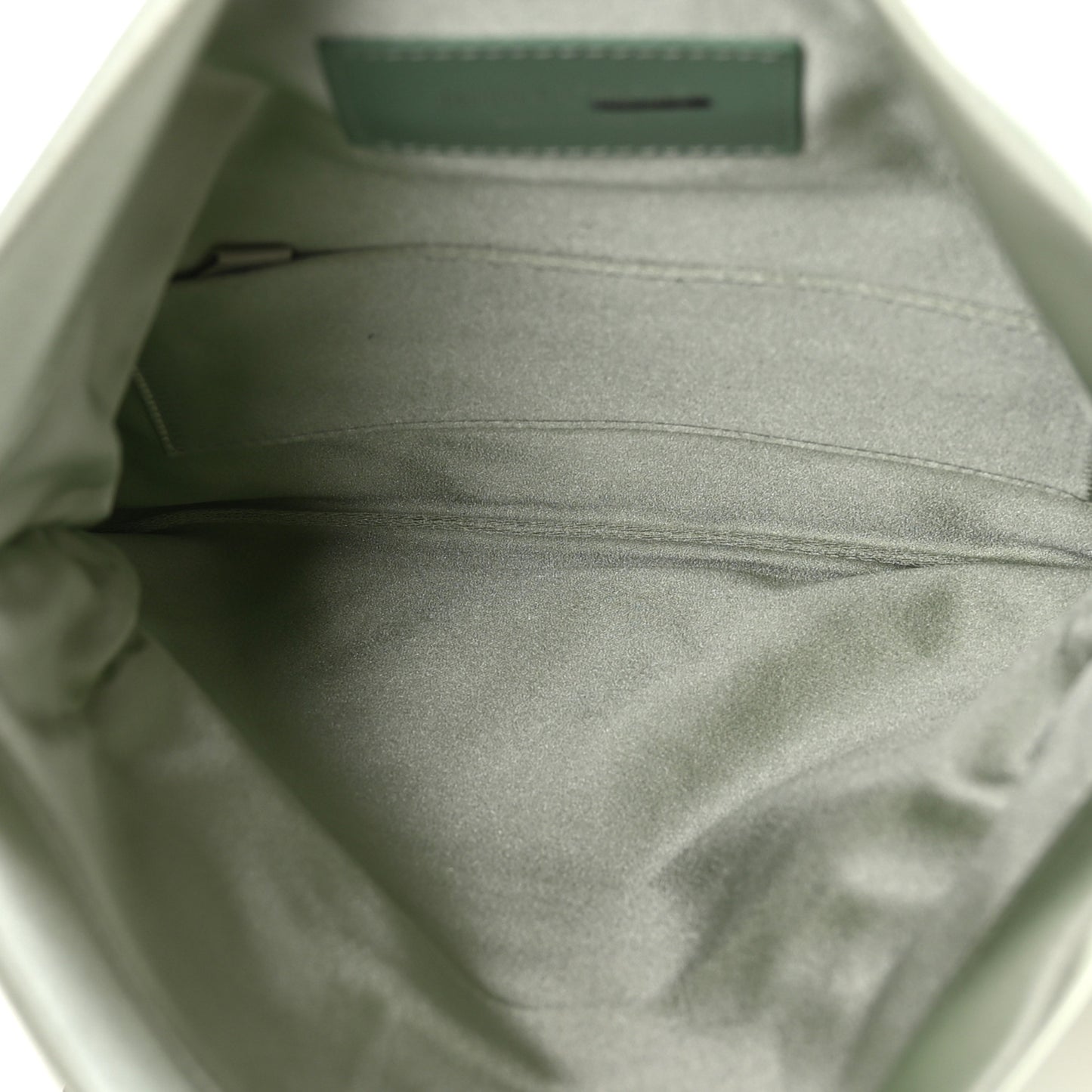 Satin Crystal Titania Clutch Green