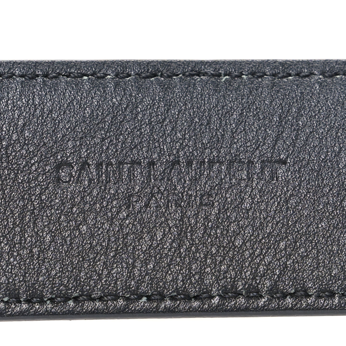 Grained Calfskin Monogram Cassandre Square Buckle Belt  90 36 Black