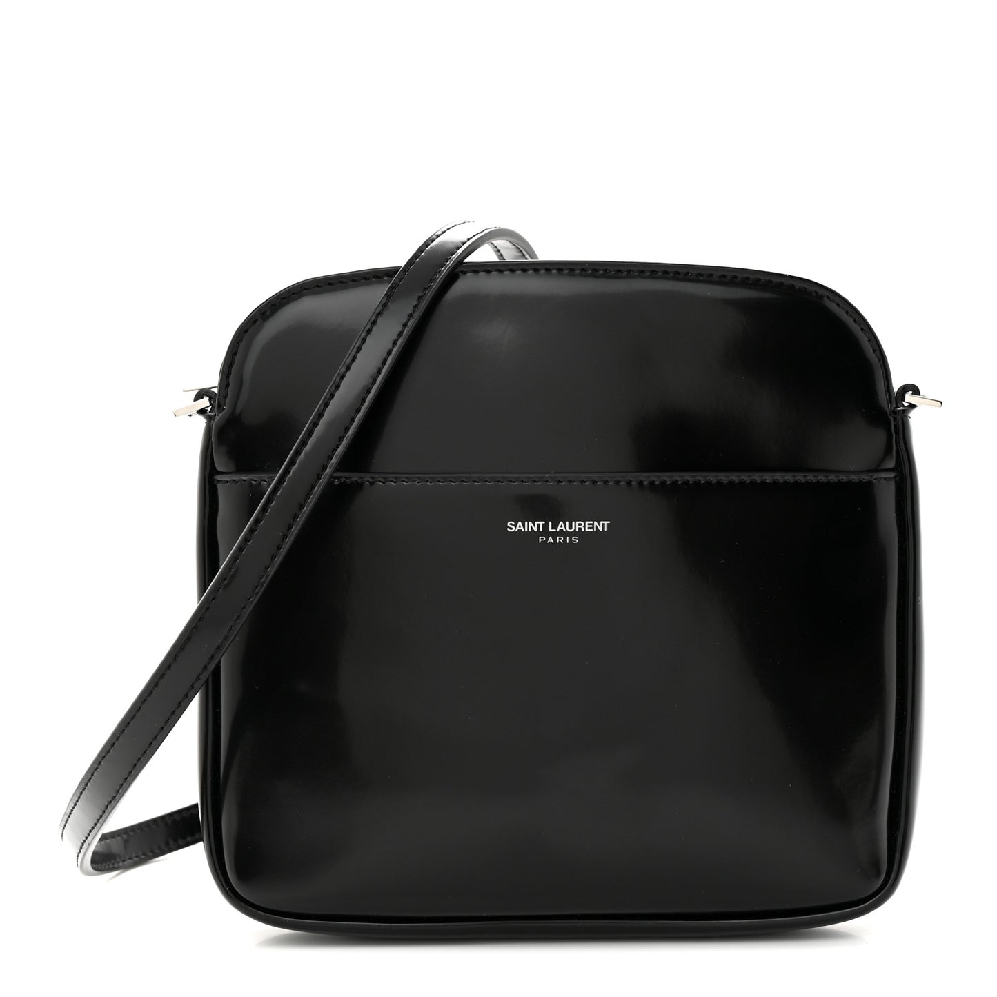 Brushed Calfskin Mini Camera Bag Black