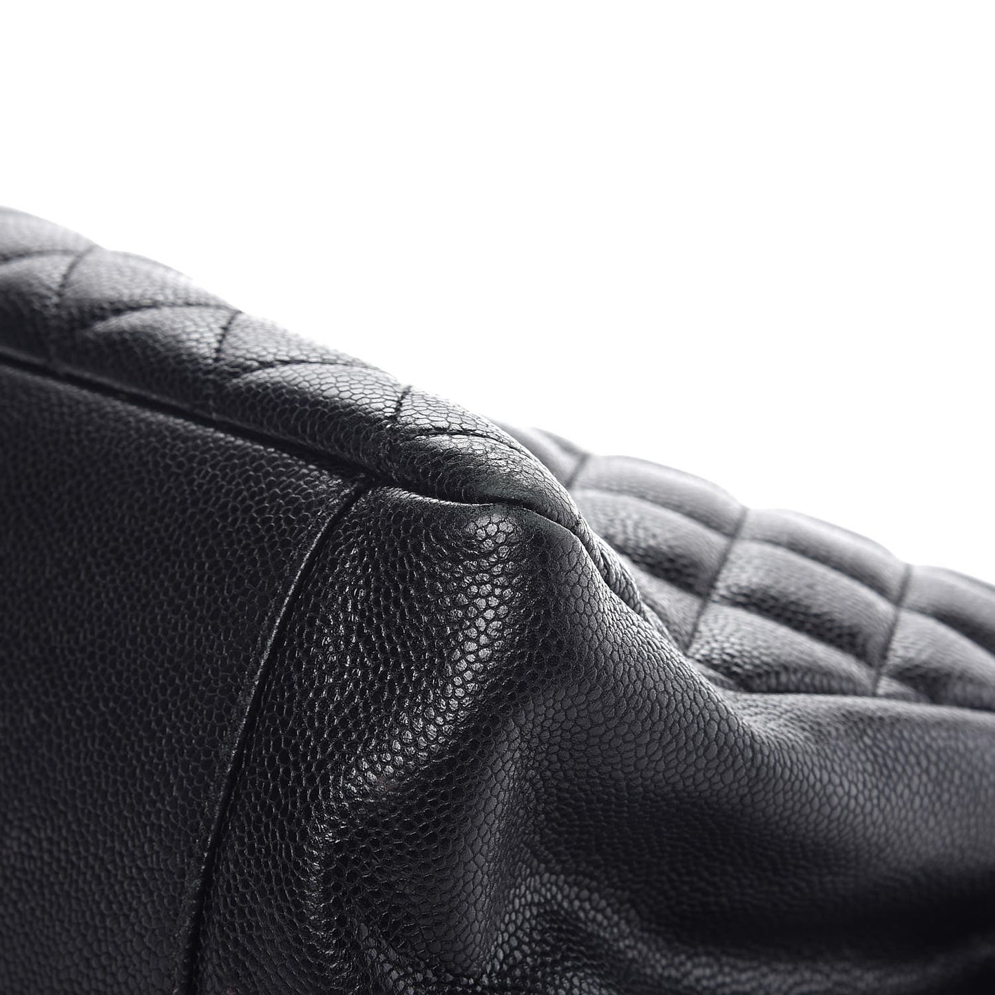 Caviar Quilted Grand Shopping Tote GST Black