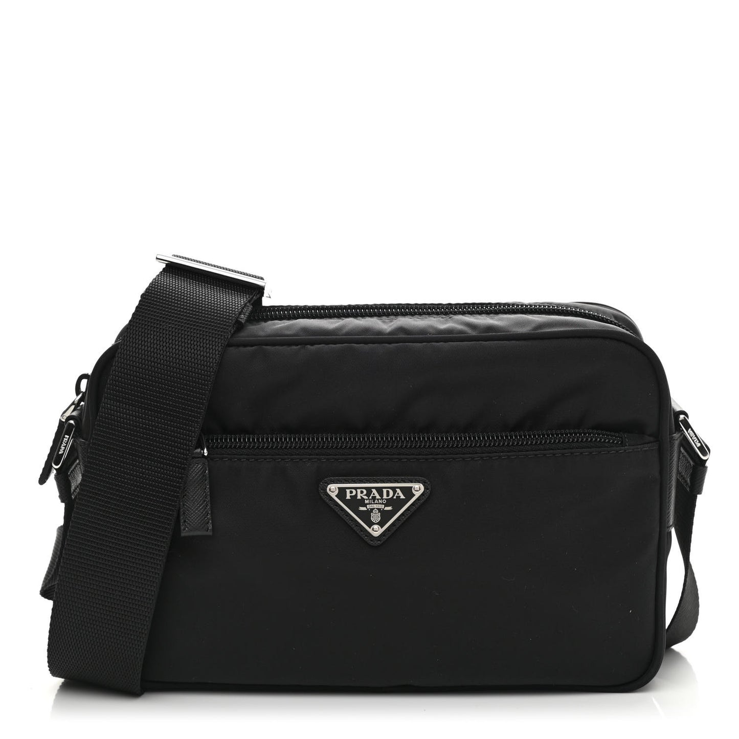 Nylon Vela Messenger Bag Black
