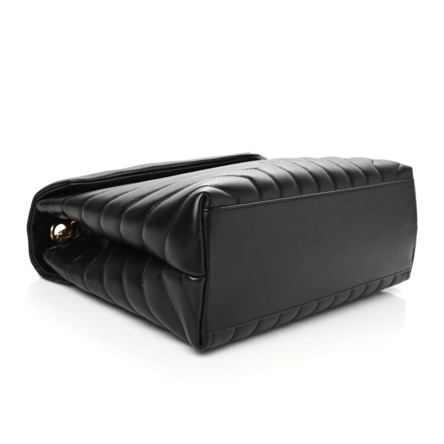 Saint Laurent Calfskin Y Quilted Monogram Medium Loulou Chain Satchel Black 4 of 9