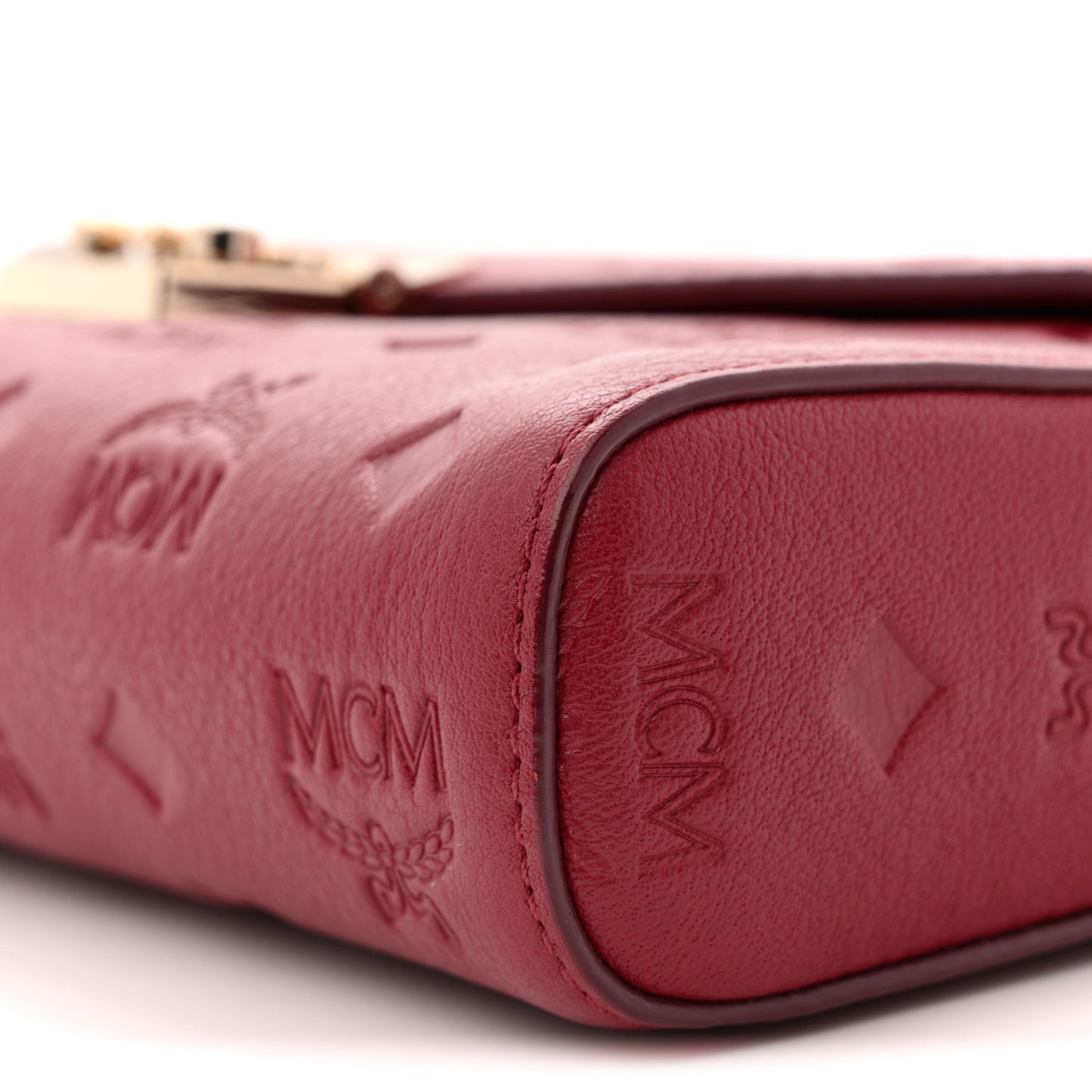 Calfskin Ottomar Monogram Medium Millie Crossbody Bag Ruby Red