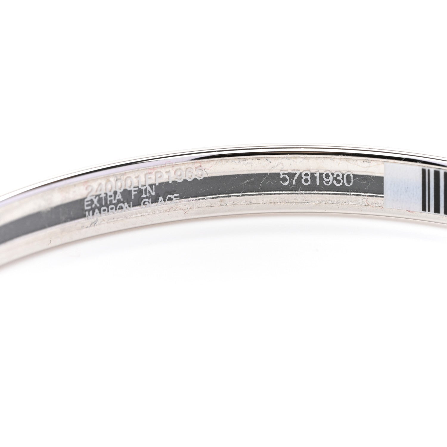 Hermes Enamel Printed Extra Narrow Bracelet 65 Marron Glace 5 of 5
