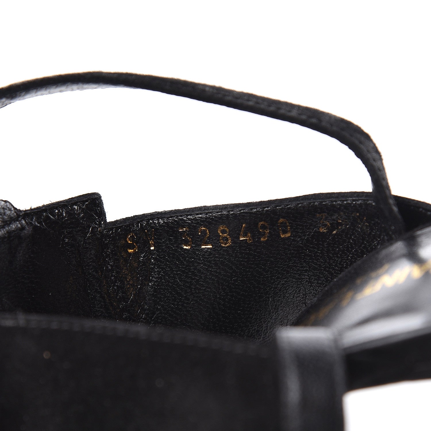 Saint Laurent Suede Janis Sandals 35.5 Black 9 of 15