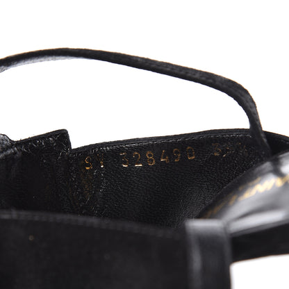 Saint Laurent Suede Janis Sandals 35.5 Black 9 of 15