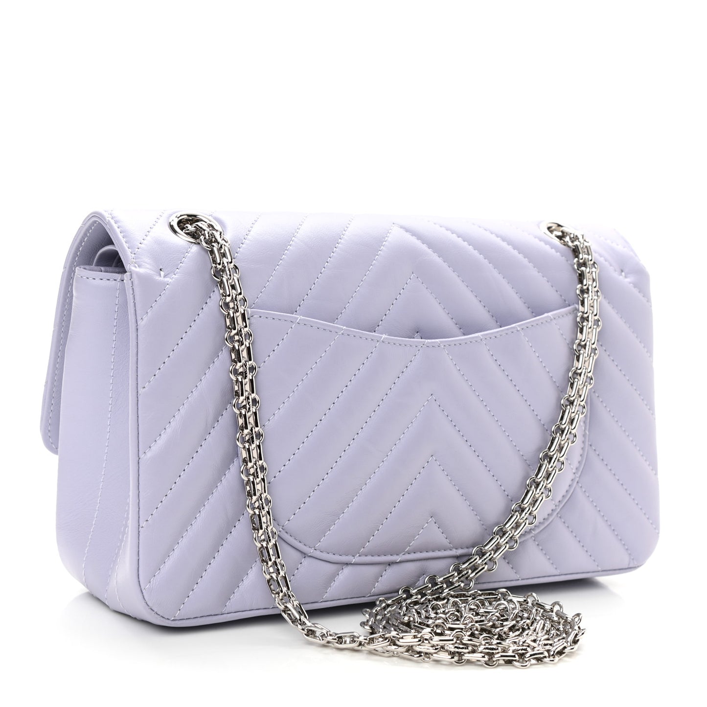 Aged Calfskin Chevron Quilted 2.55 Reissue 225 Flap Light Purple