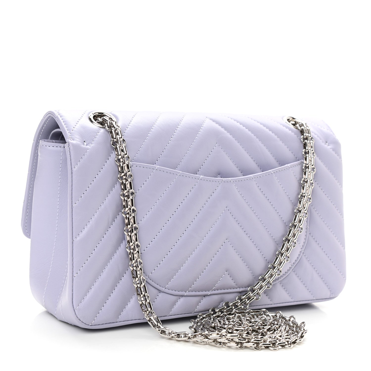 Chanel Aged Calfskin Chevron Quilted 2.55 Reissue 225 Flap Light Purple 3 of 10