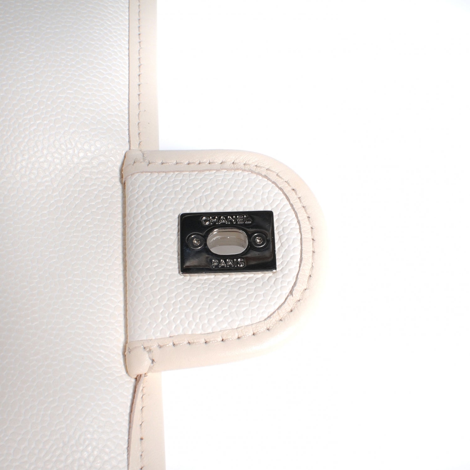 Chanel Caviar French Riviera Large Flap White 8 of 8