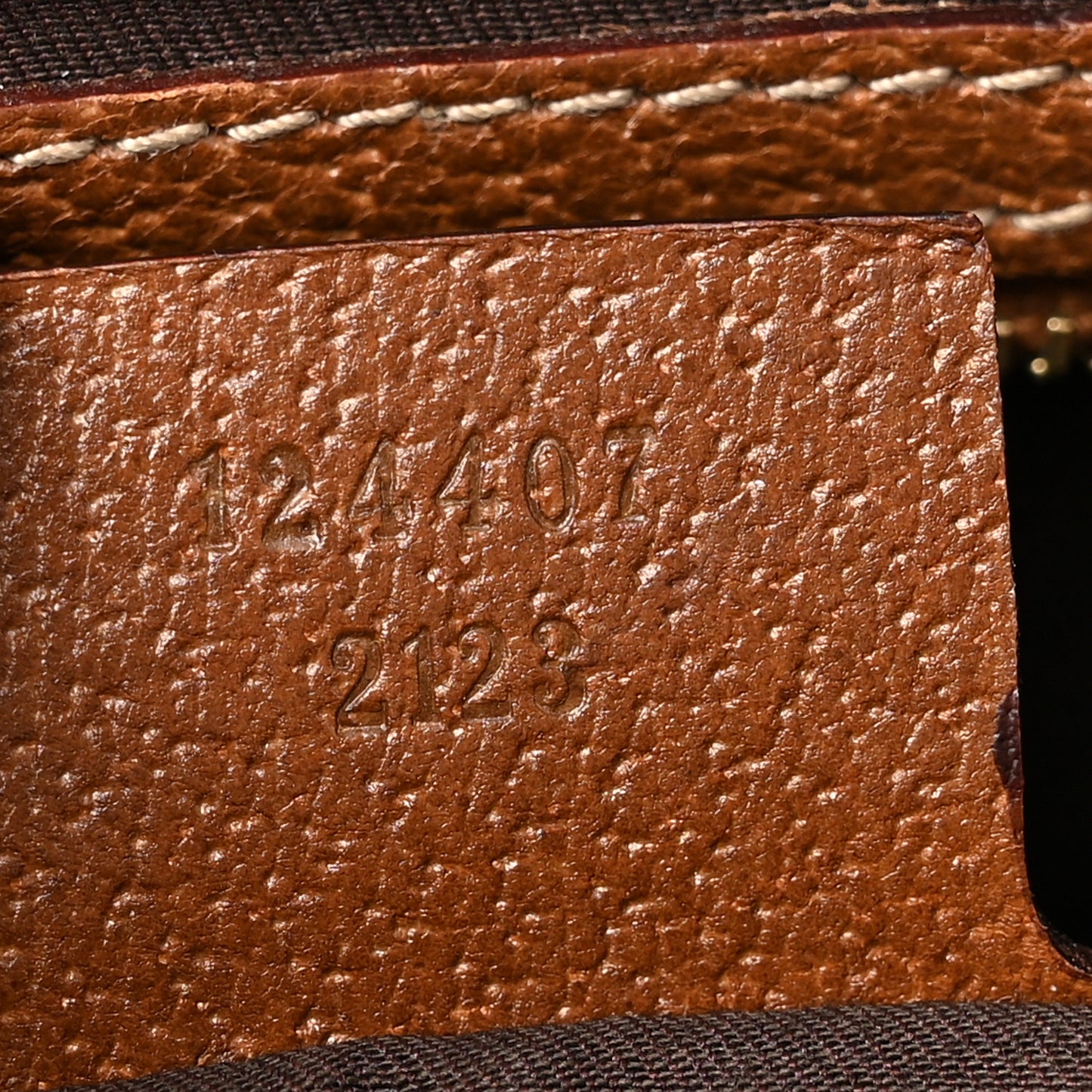 Monogram Calfskin Large Bardot Shoulder Bag Brown