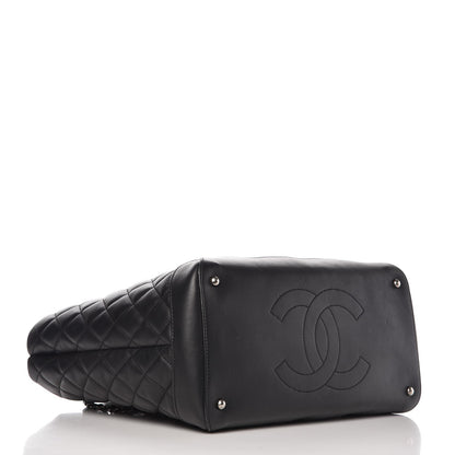 Chanel Calfskin Quilted Large Easy Shopping Tote Black 4 of 11