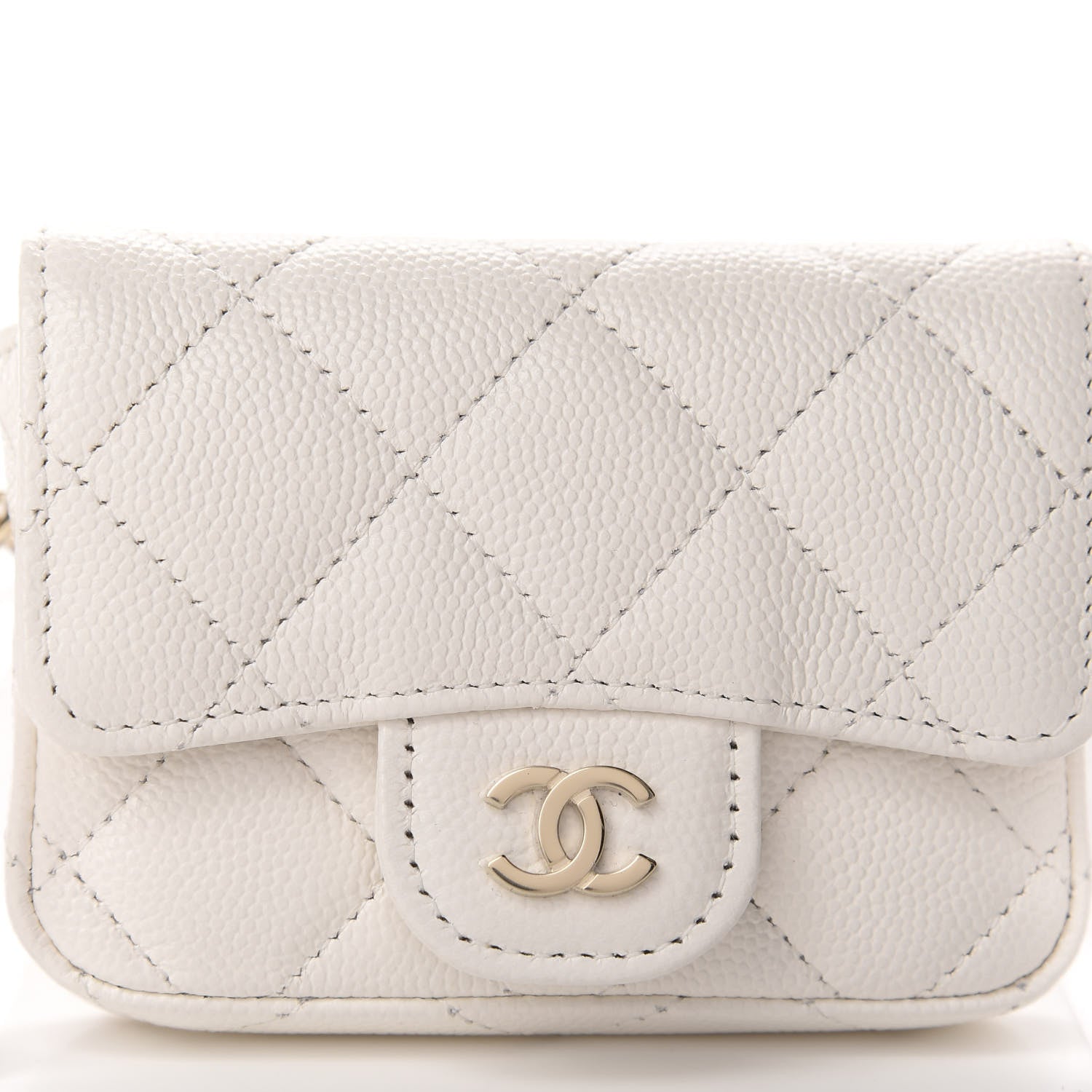 Chanel Caviar Quilted Belt Bag White 11 of 12