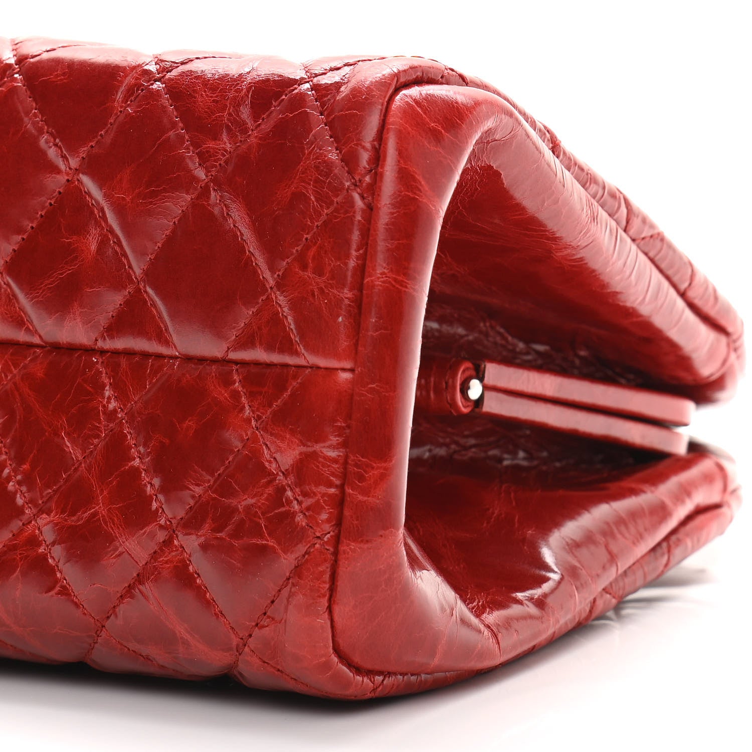 Chanel Glazed Calfskin Quilted Medium Just Mademoiselle Red 10 of 10