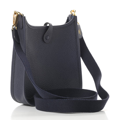 Hermes Taurillon Clemence Evelyne TPM Bleu Nuit 3 of 12