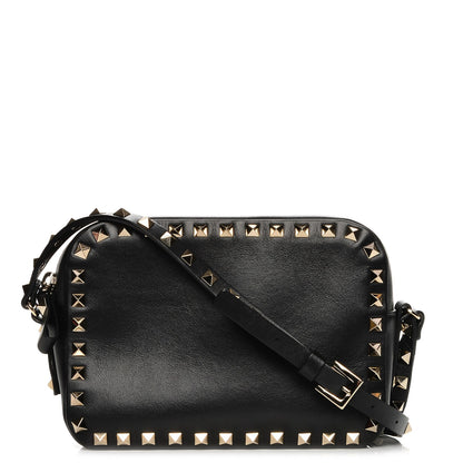 Valentino Garavani Calfskin Rockstud Camera Crossbody Bag Black 1 of 6