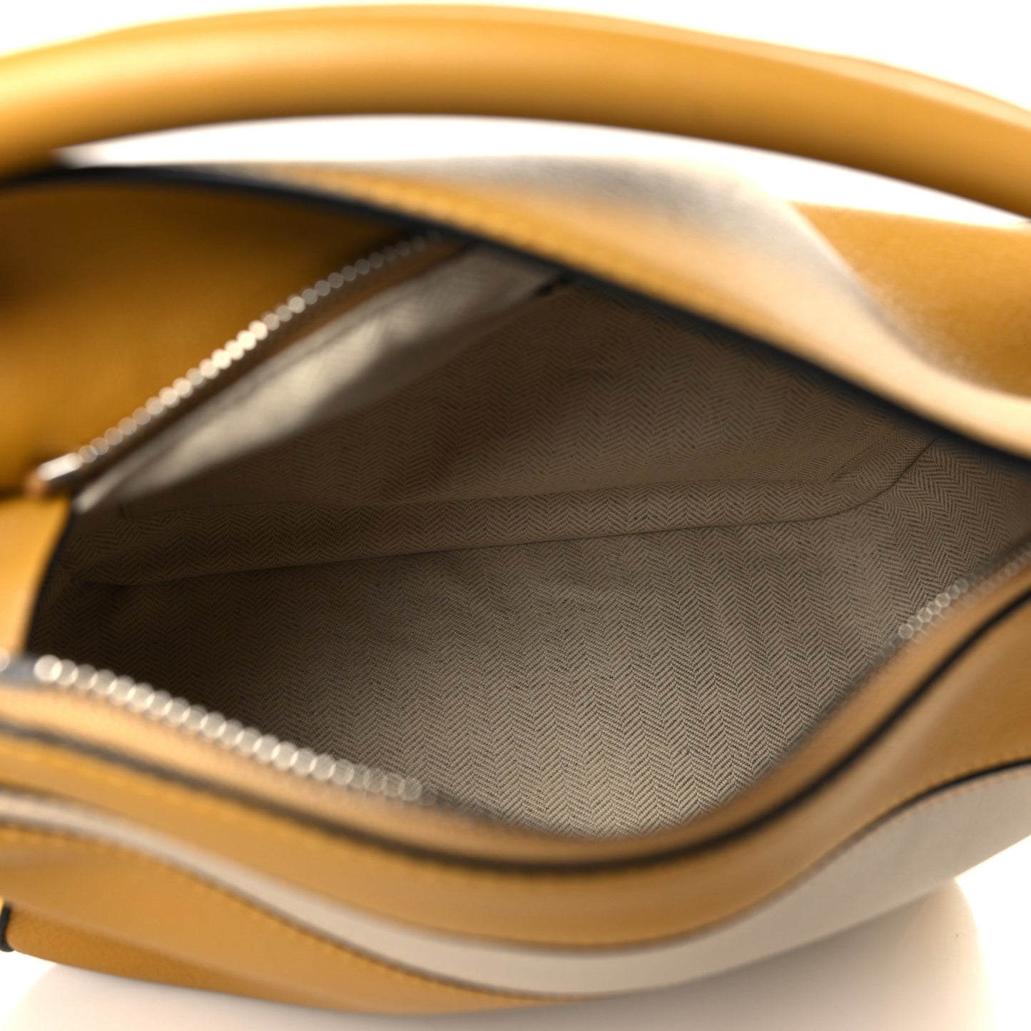 Grained Calfskin Small Puzzle Bag Ocre Yellow