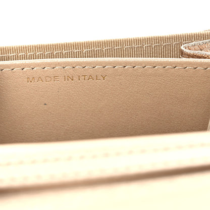 Chanel Metallic Lambskin Quilted Flap Card Holder On Chain Gold 6 of 10