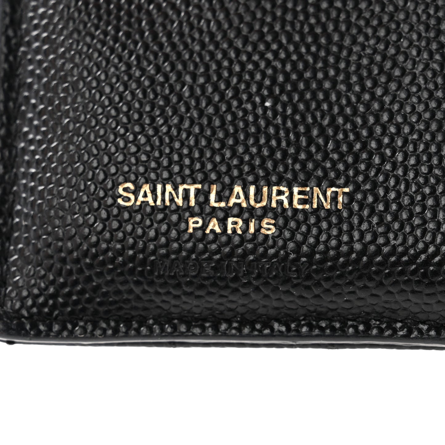 Grain De Poudre Matelasse Chevron Monogram Zipped Two-Part Wallet Black