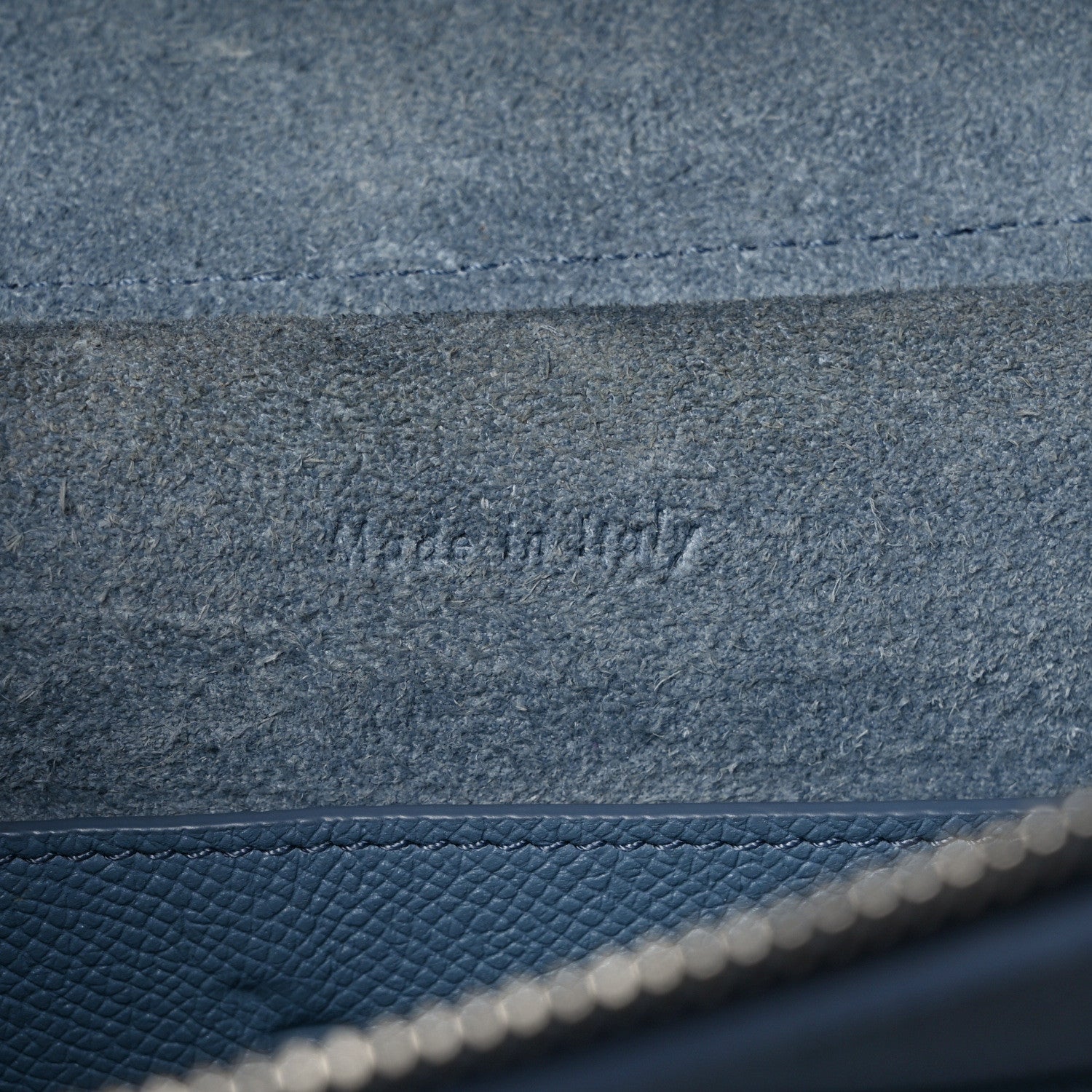 Celine Grained Calfskin Mini Belt Bag Slate Blue 7 of 10