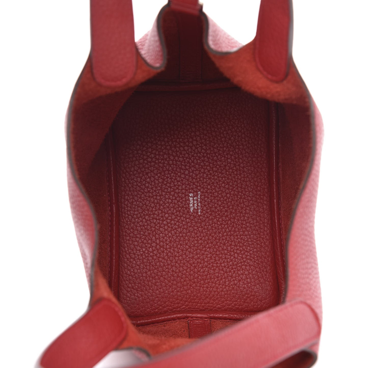 Taurillon Clemence Picotin Lock 18 PM Rouge Casaque