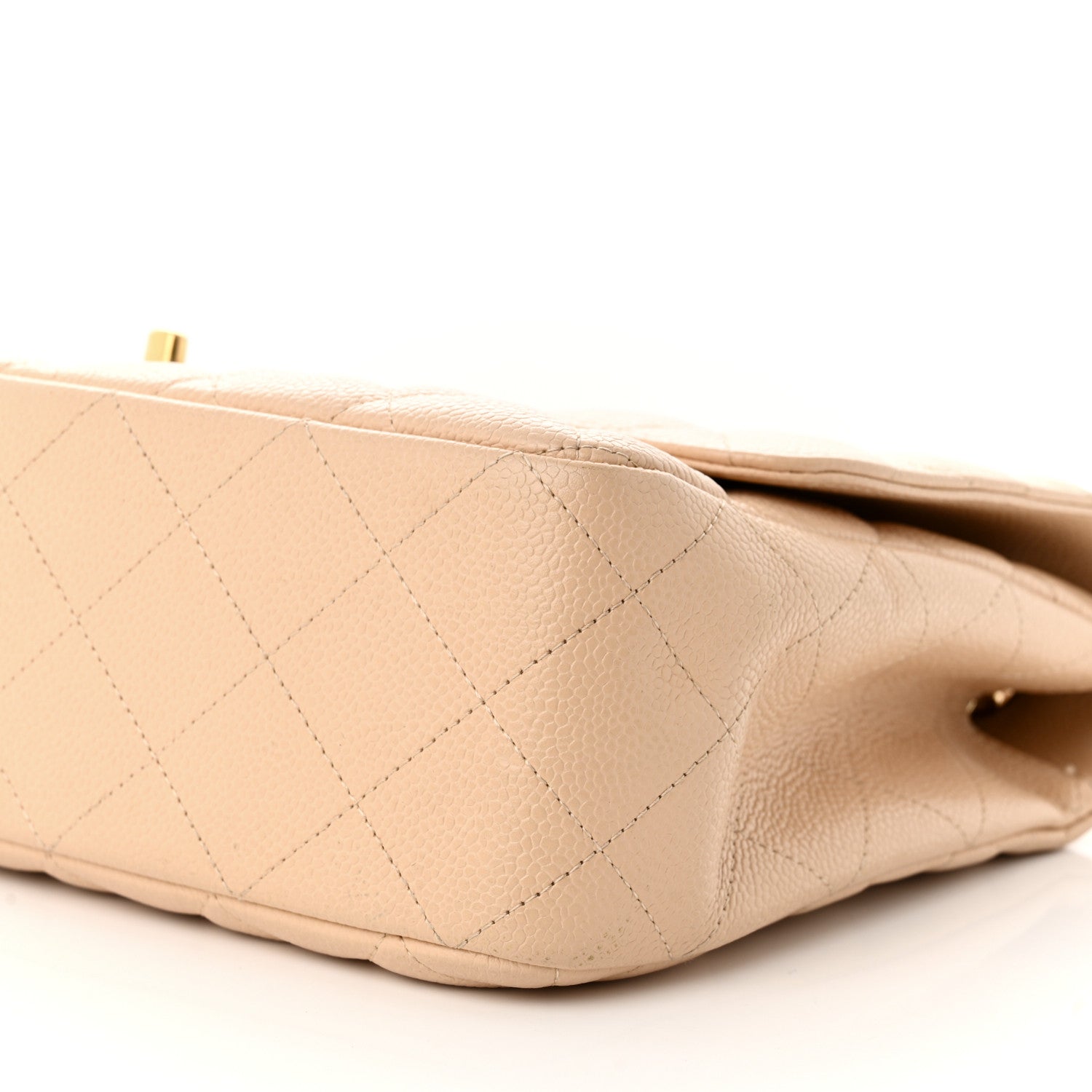 Chanel Caviar Quilted Jumbo Single Flap Beige 10 of 10