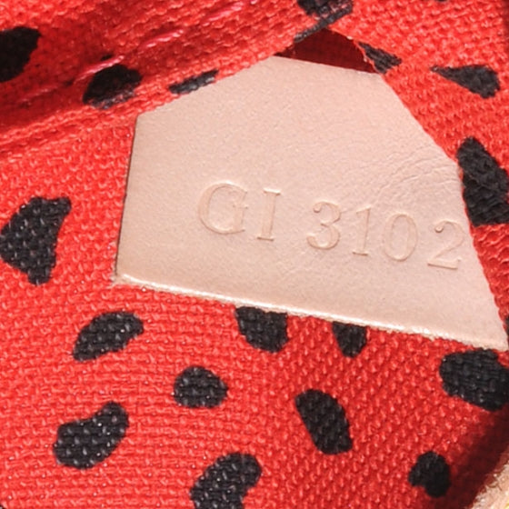 Monogram Kusama Waves Neverfull MM Red