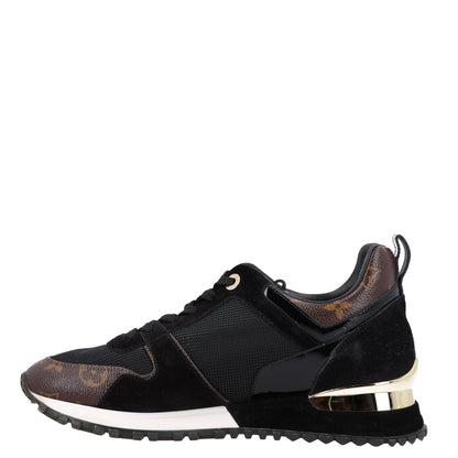 Louis Vuitton Suede Monogram Run Away Sneakers 38.5 Black 1 of 9