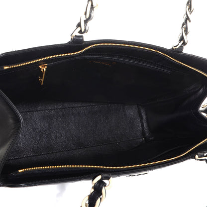 Chanel Lambskin Bekko Chain Large Shopper Tote Black 5 of 9
