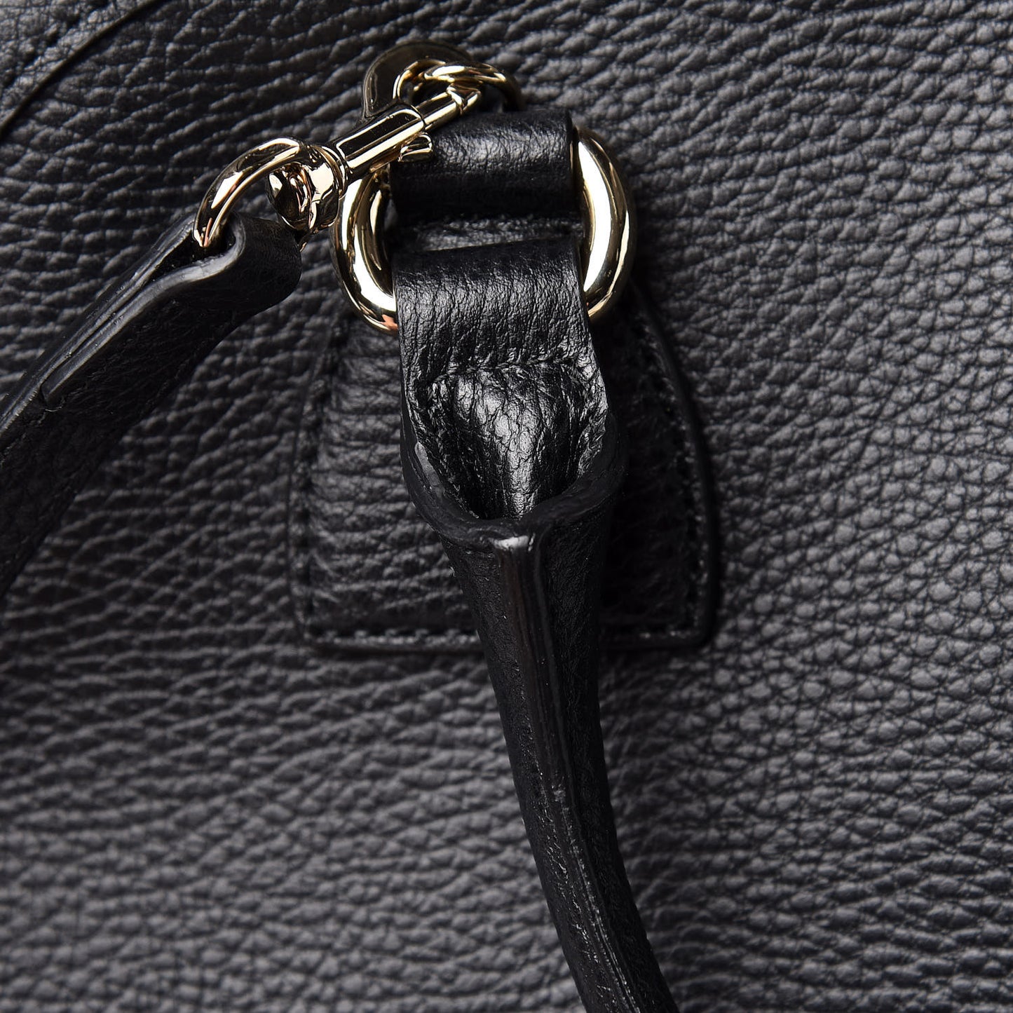 Dollar Calfskin Medium Dome Bag Black