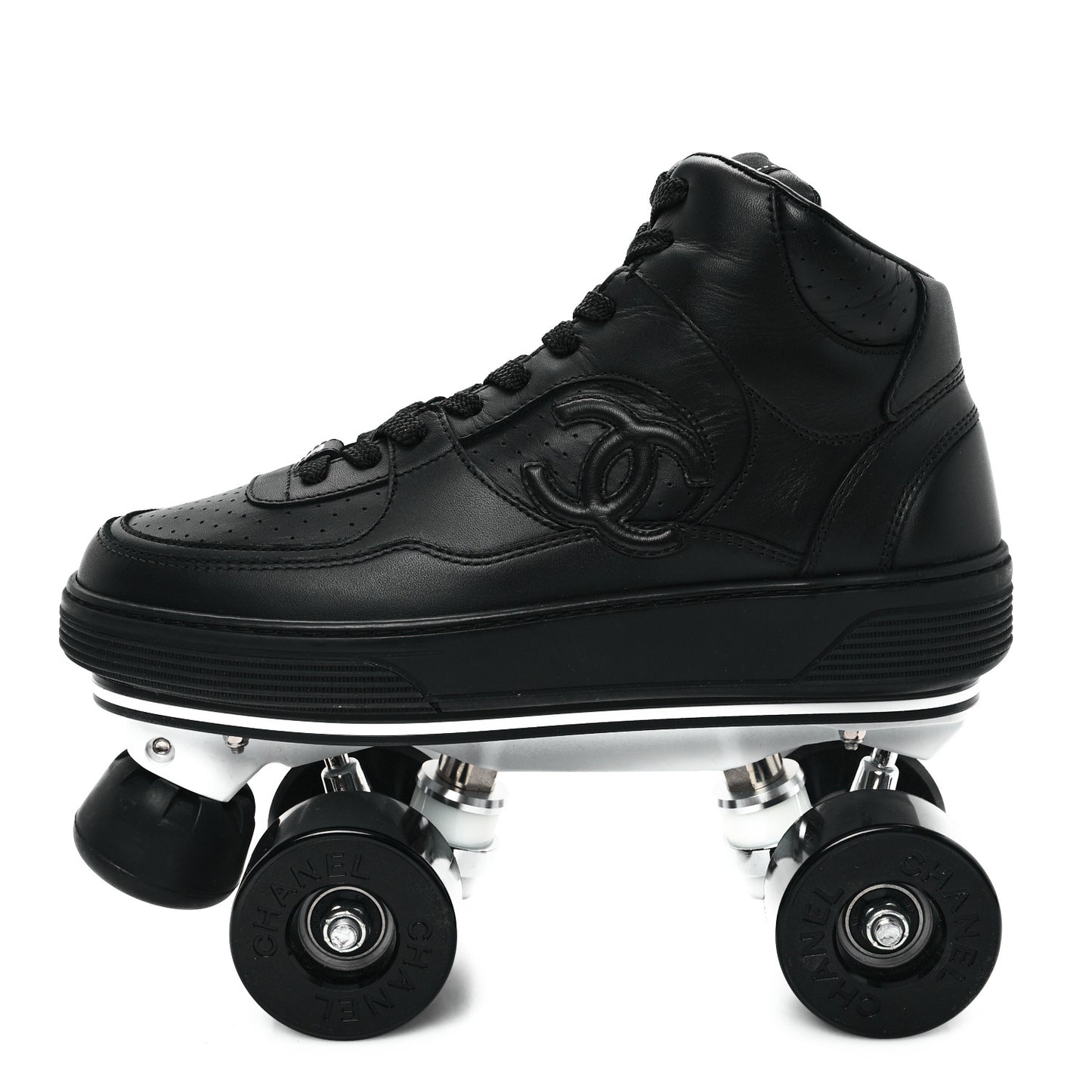 Calfskin Womens Roller Skates 38 Black