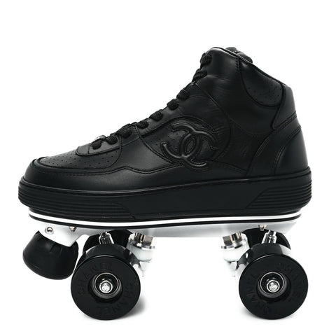 Calfskin Womens Roller Skates 38 Black