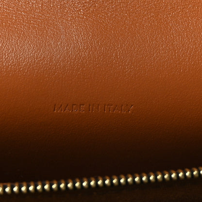 Celine Triomphe Canvas Lambskin Wallet On Strap Tan 6 of 9