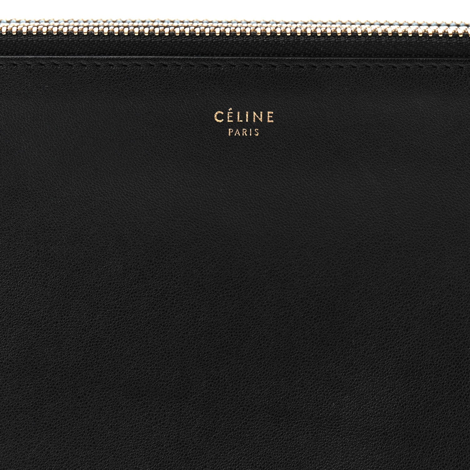 Celine Lambskin Small Trio Crossbody Bag Black Blue 9 of 13