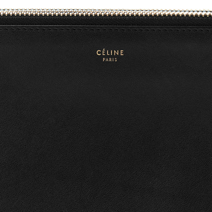 Celine Lambskin Small Trio Crossbody Bag Black Blue 9 of 13