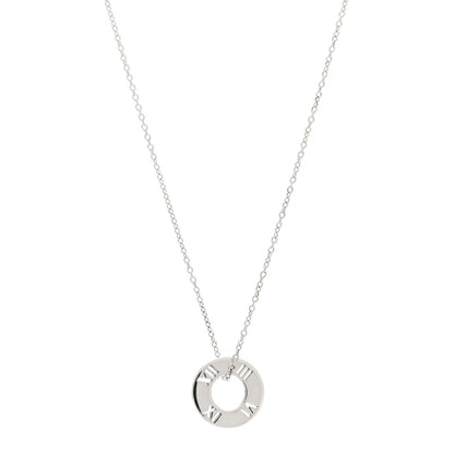 Tiffany Sterling Silver Atlas Pendant Necklace 1 of 4
