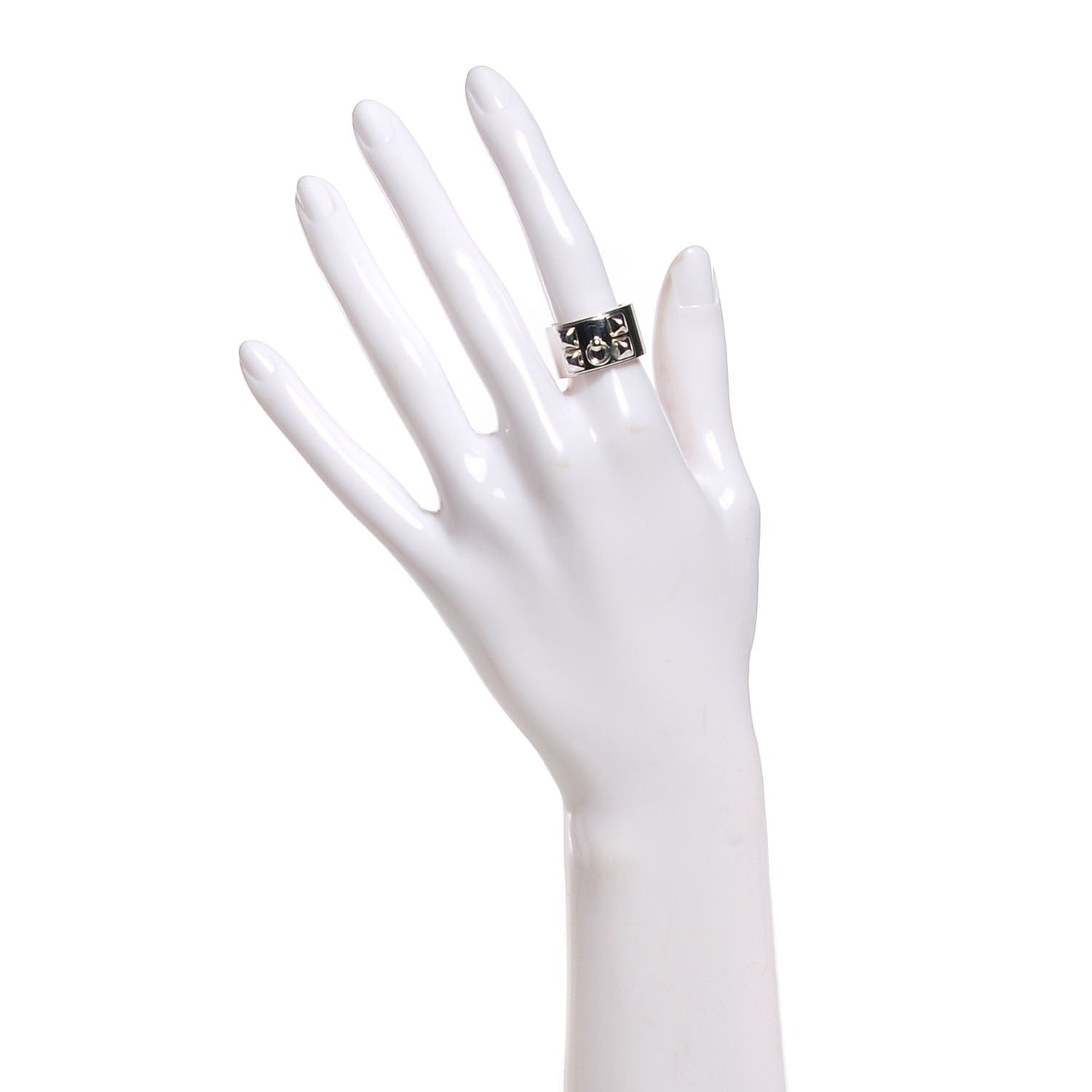 Hermes Sterling Silver Collier De Chien Ring 6.75 2 of 5
