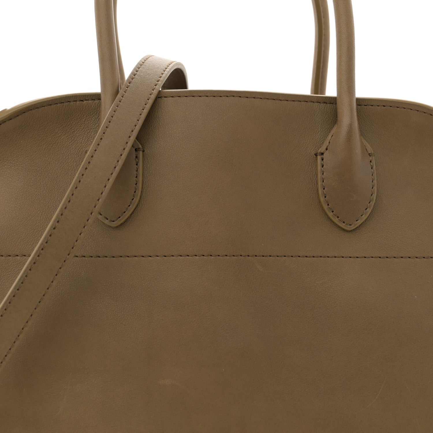 The Row Polished Saddle Calfskin Soft Margaux 12 Muschio 7 of 9