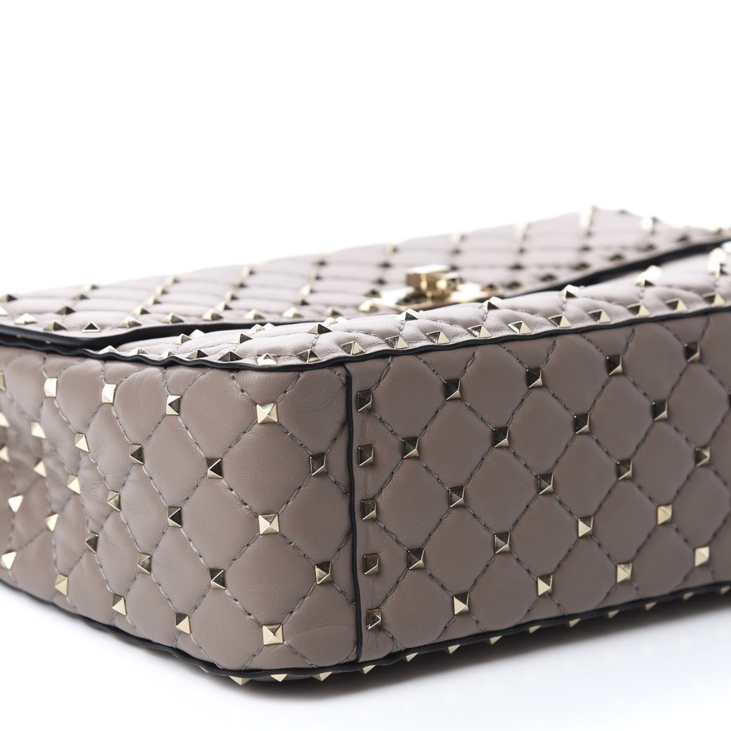 Valentino Garavani Nappa Large Rockstud Spike Shoulder Bag Clay 6 of 9