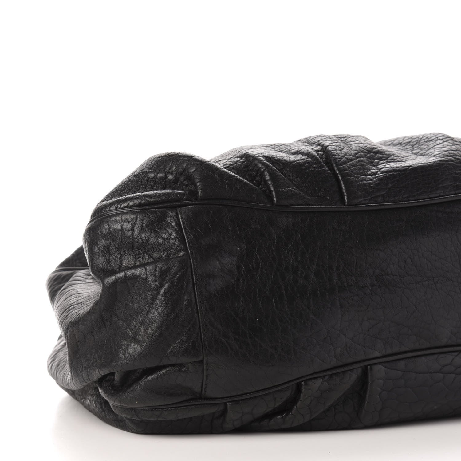 Fendi Crinkled Lambskin Mia Tote Black 8 of 11