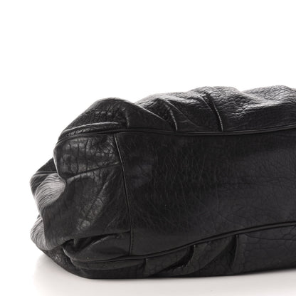 Fendi Crinkled Lambskin Mia Tote Black 8 of 11