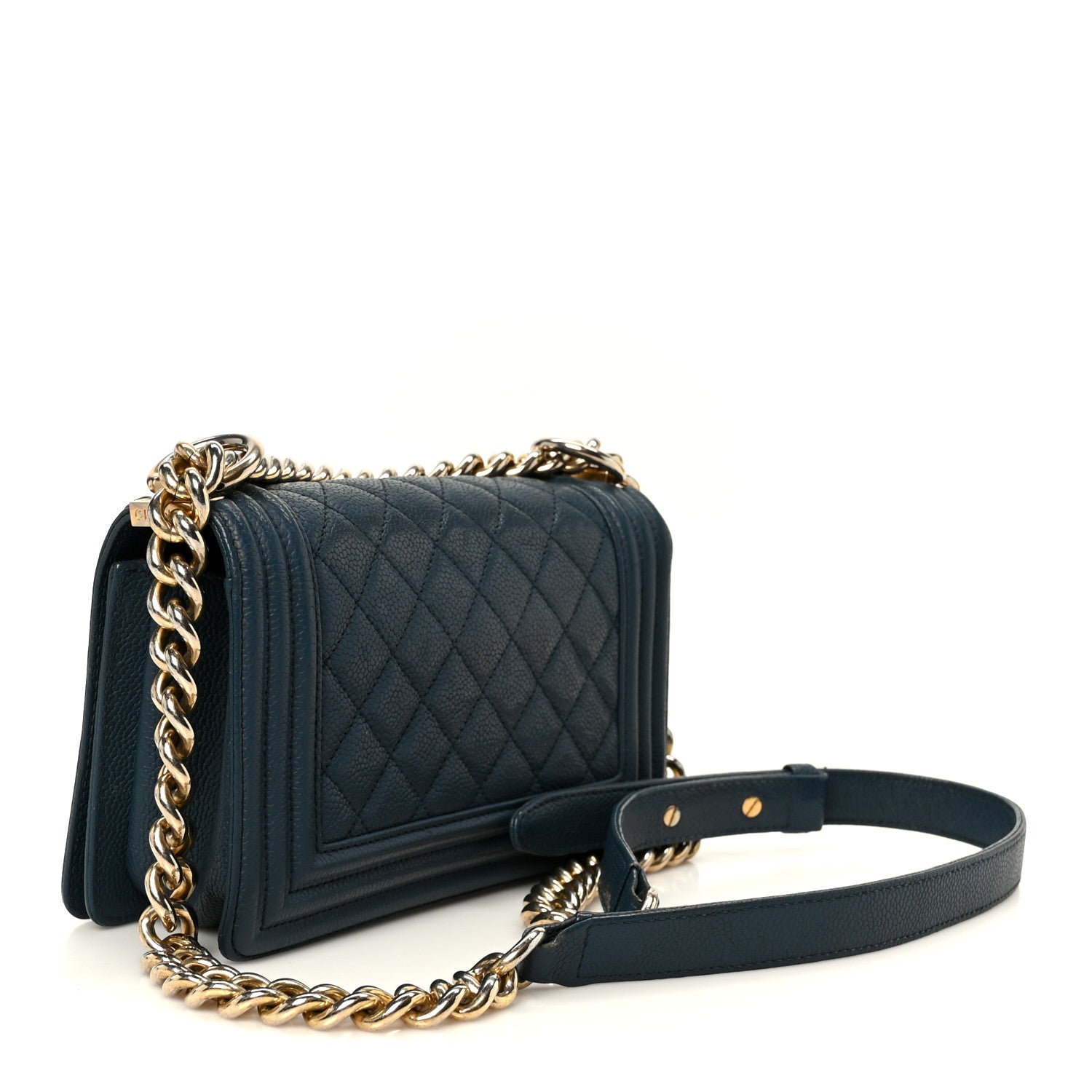 Chanel Caviar Quilted Small Boy Flap Blue 3 of 10