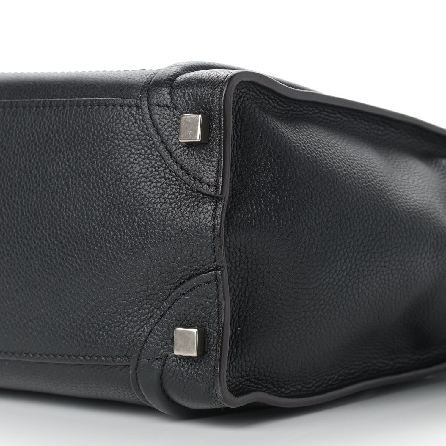 Celine Drummed Calfskin Micro Luggage Black 6 of 11