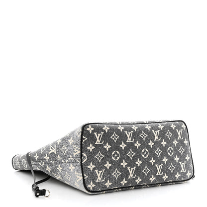 Louis Vuitton Denim Monogram Jacquard Neverfull MM Grey 5 of 12