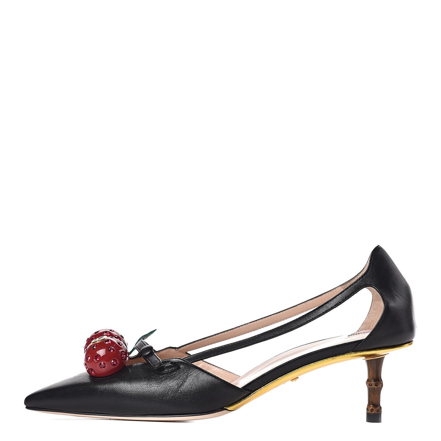 Nappa Cherry Pumps 36.5 Black